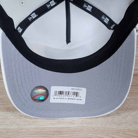 Miami Marlins New Era Hat Cap Snapback White Blue Rope Golfer Tee One Size - Picture 8 of 10